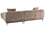Corner Sofa STENUM Corduroy Light Brown Left Hand
