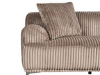Corner Sofa STENUM Corduroy Light Brown Left Hand
