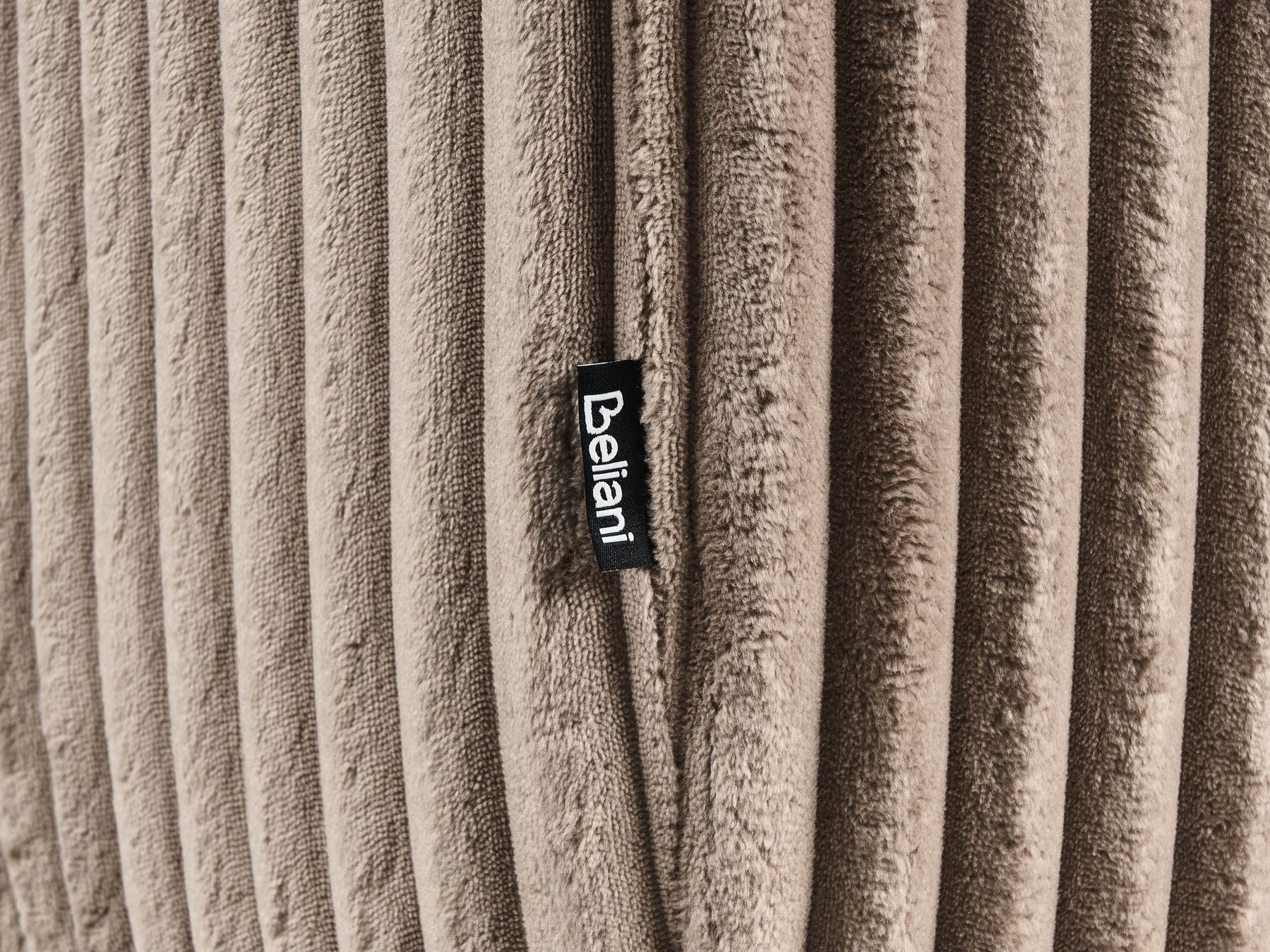 Corner Sofa STENUM Corduroy Light Brown Left Hand