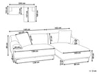 Corner Sofa STENUM Corduroy Light Brown Left Hand