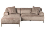 Corner Sofa STENUM Corduroy Light Brown Right Hand