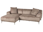 Corner Sofa STENUM Corduroy Light Brown Right Hand