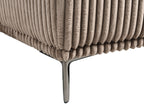 Corner Sofa STENUM Corduroy Light Brown Right Hand
