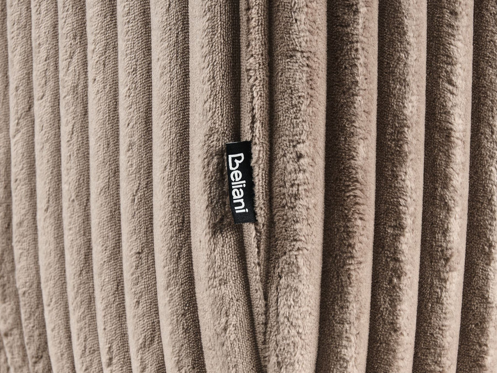 Corner Sofa STENUM Corduroy Light Brown Right Hand