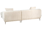 Corner Sofa STENUM Corduroy Off-White Left Hand