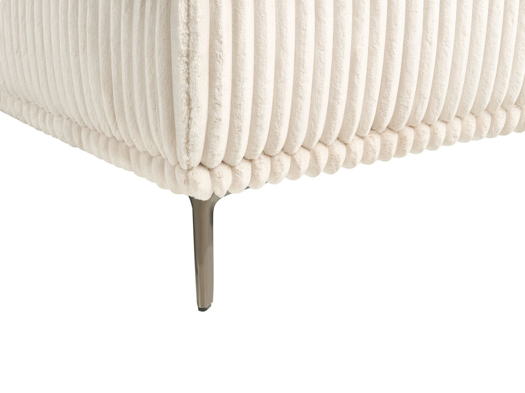 Corner Sofa STENUM Corduroy Off-White Left Hand