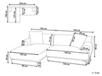 Corner Sofa STENUM Corduroy Off-White Right Hand