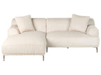 Corner Sofa STENUM Corduroy Off-White Right Hand