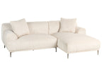 Corner Sofa STENUM Corduroy Off-White Right Hand