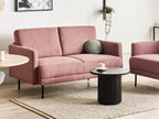 2 Seater Fabric Sofa Pink BREDA