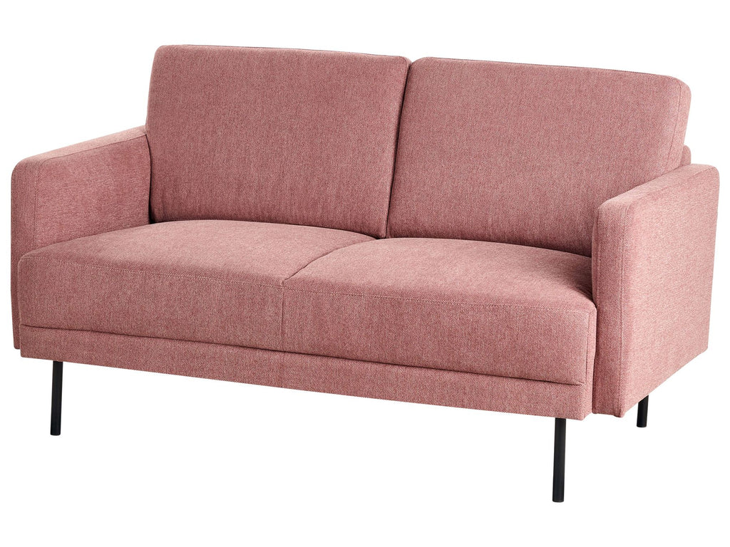 2 Seater Fabric Sofa Pink BREDA