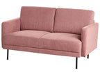 2 Seater Fabric Sofa Pink BREDA