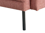 2 Seater Fabric Sofa Pink BREDA
