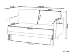 2 Seater Fabric Sofa Pink BREDA