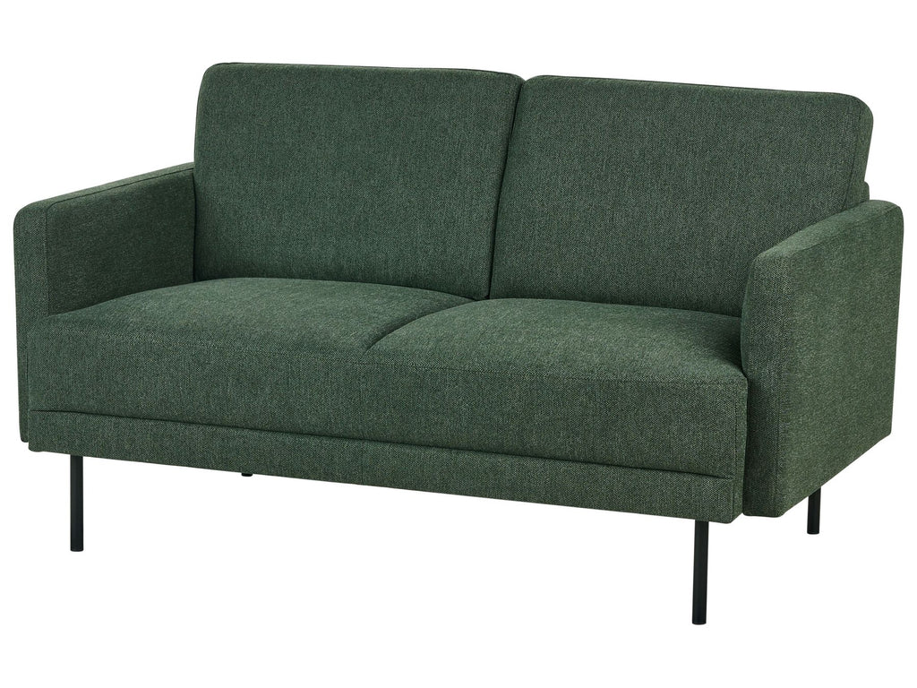 2 Seater Fabric Sofa Dark Green BREDA