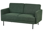2 Seater Fabric Sofa Dark Green BREDA