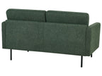 2 Seater Fabric Sofa Dark Green BREDA