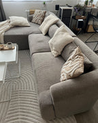 Right Hand Fabric Corner Sofa Taupe SVANSELE