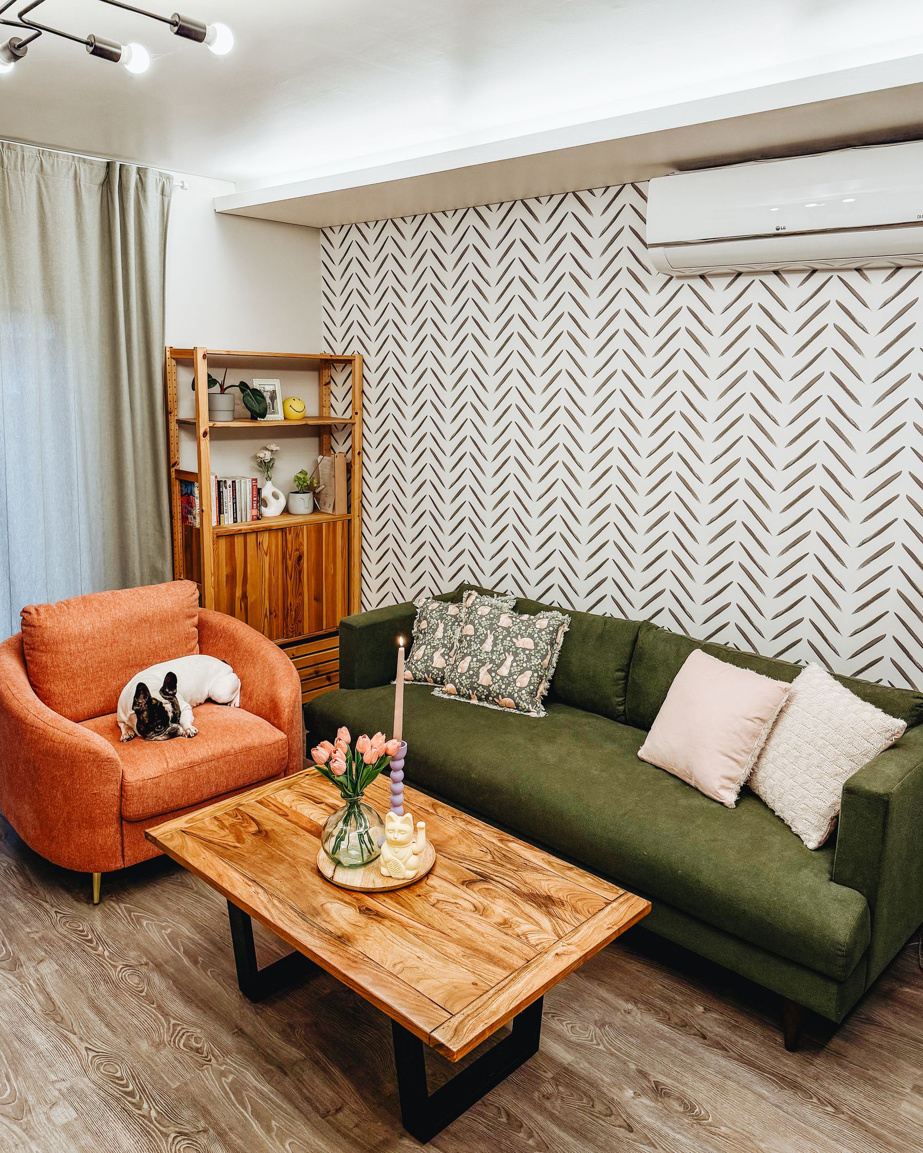 3 Seater Fabric Sofa Green JARPEN