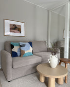 Sofa Bed BENNAS Fabric Taupe 3 Seater