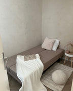 Fabric Sofa Bed Beige YORK
