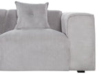 Right Hand Jumbo Cord Corner Sofa Light Grey DOLVA