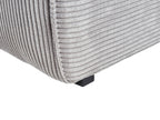 Right Hand Jumbo Cord Corner Sofa Light Grey DOLVA