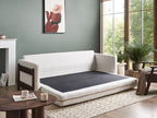 Sofa Bed ORSA Fabric Off-White 3 Seater