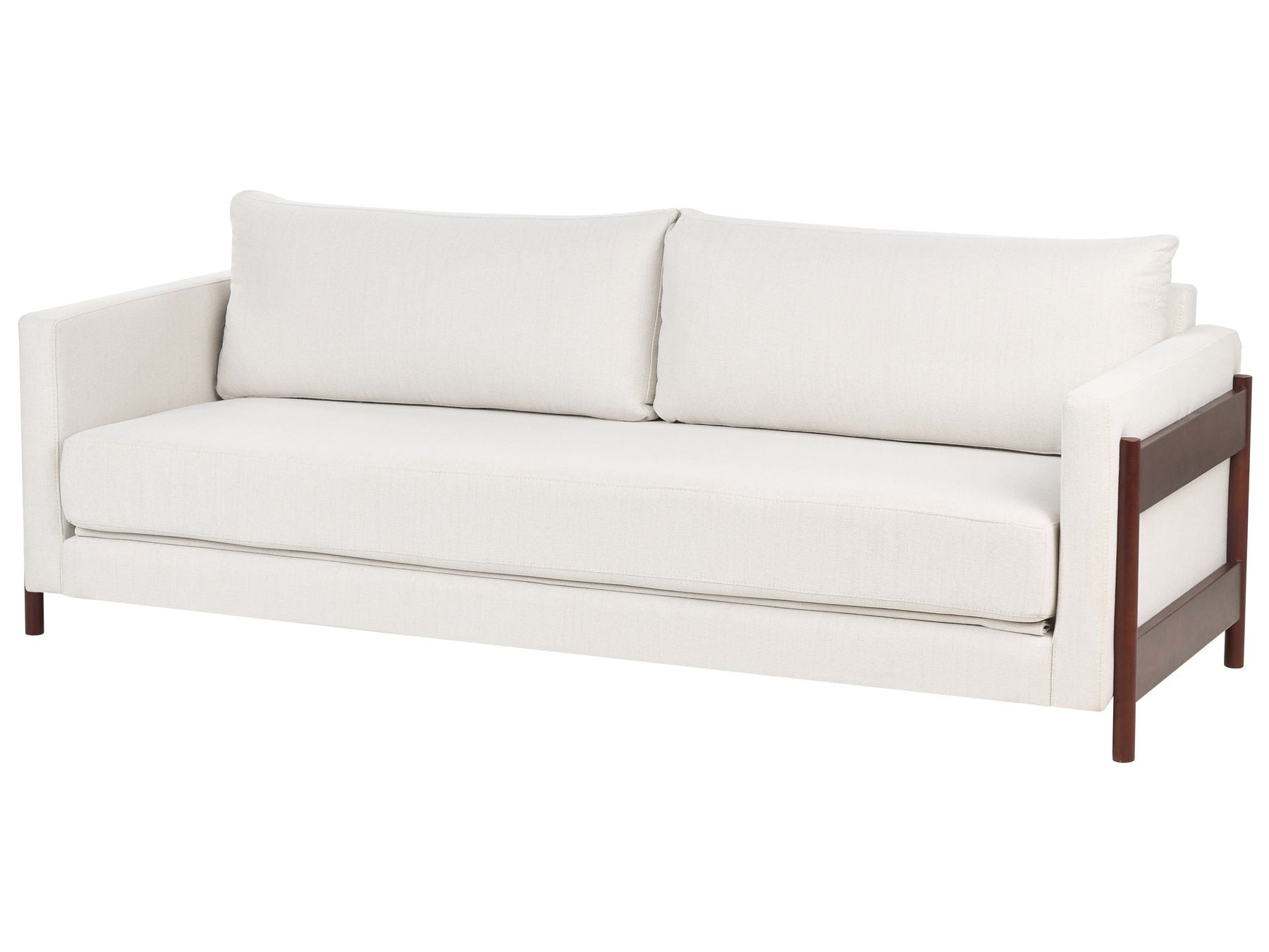 Sofa Bed ORSA Fabric Off-White 3 Seater