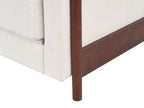 Sofa Bed ORSA Fabric Off-White 3 Seater