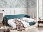 Sofa Bed ORSA Fabric Green 3 Seater