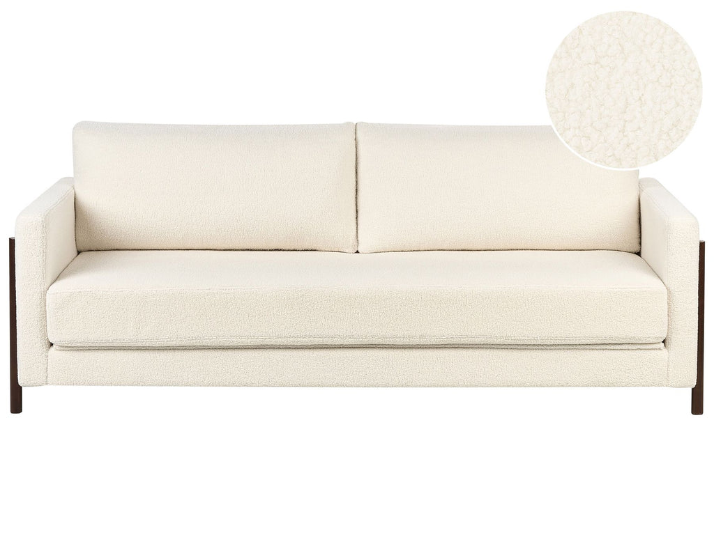Sofa Bed ORSA Boucle White 3 Seater