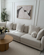 3 Seater Fabric Sofa Off-White SIGTUNA