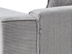 Right Hand Jumbo Cord Corner Sofa Light Grey DOLVA