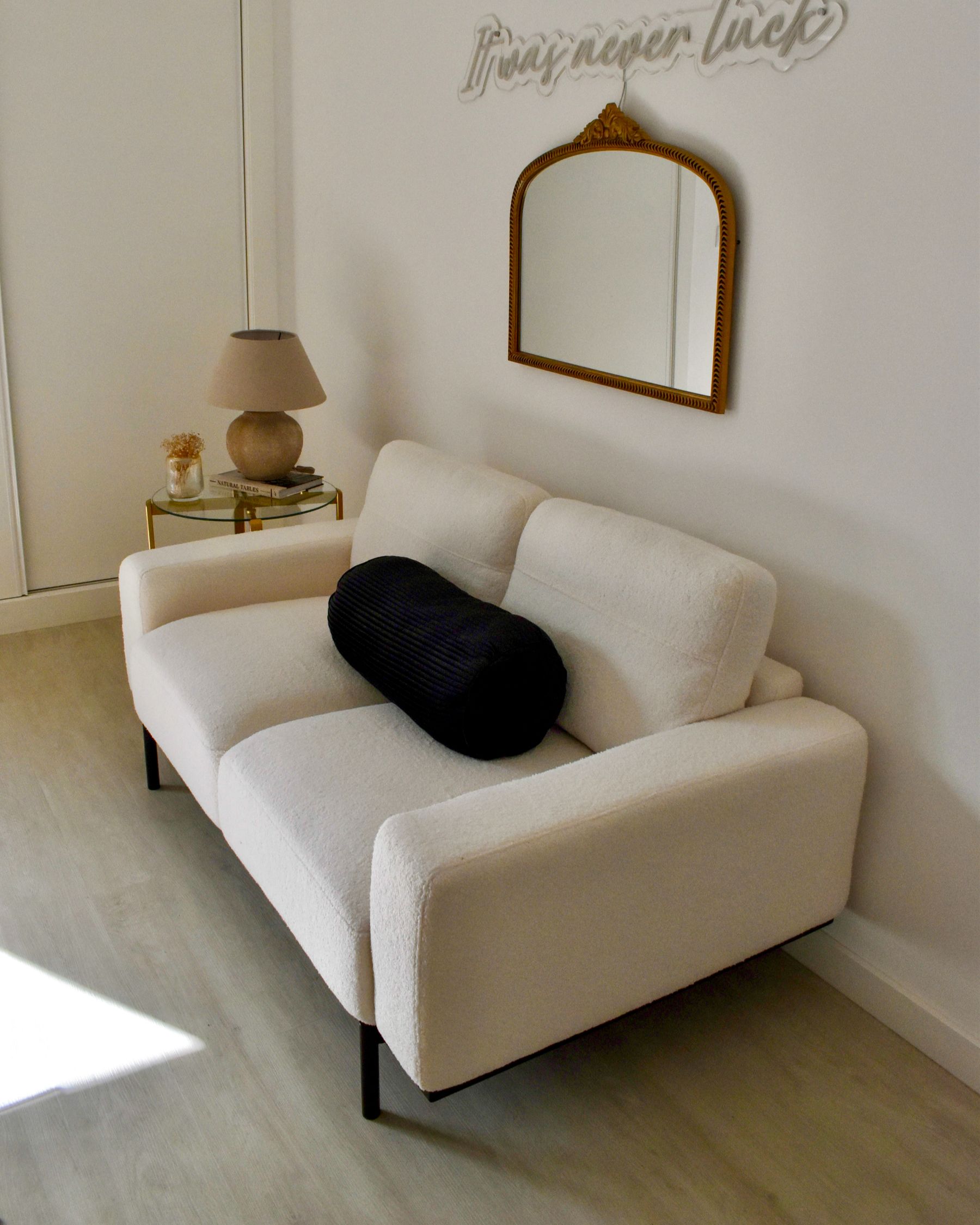 2 Seater Sofa Boucle White SOVIK