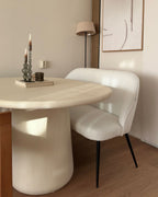 2 Seater Boucle Kitchen Sofa Light Beige OSBY