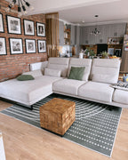 Corner Sofa IKAST Fabric Light Beige 4 Seater Right Hand