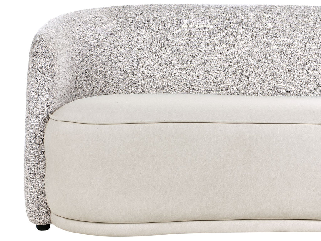 3 Seater Fabric Sofa Beige ROSET
