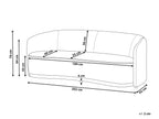 3 Seater Fabric Sofa Beige ROSET