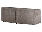 3 Seater Fabric Sofa Brown ROSET