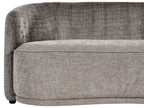 3 Seater Fabric Sofa Brown ROSET
