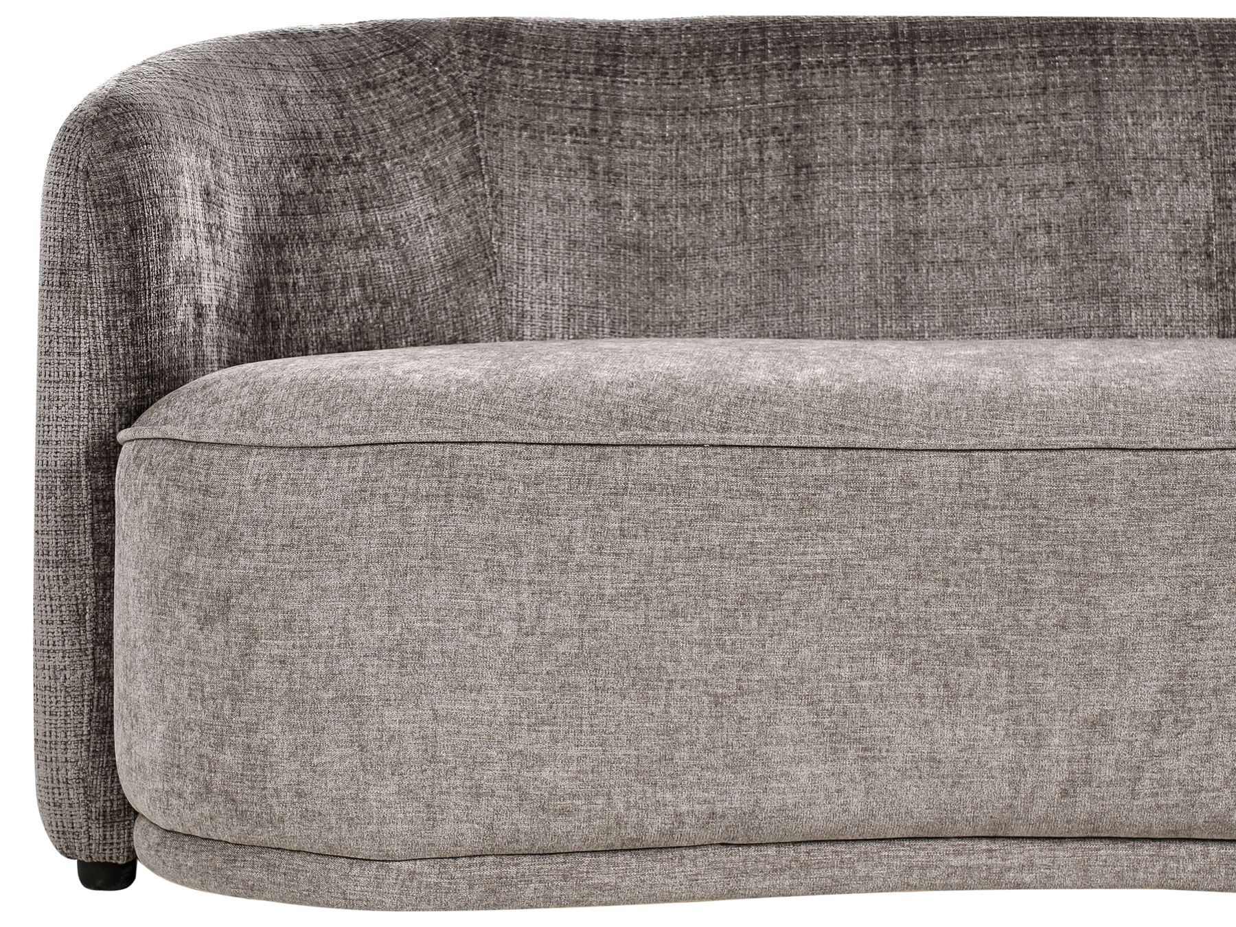 3 Seater Fabric Sofa Brown ROSET