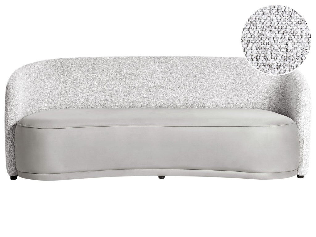 3 Seater Fabric Sofa Grey ROSET