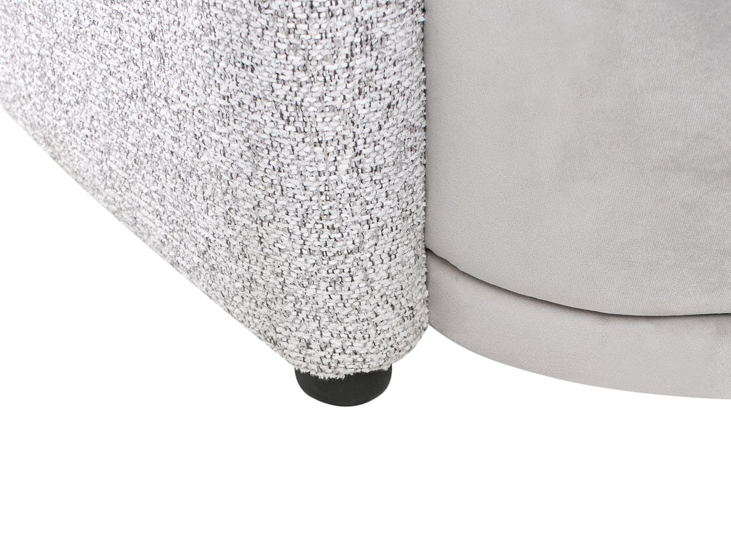 3 Seater Fabric Sofa Grey ROSET