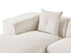 Corner Sofa DOLVA Corduroy Off-White 3 Seater Right Hand