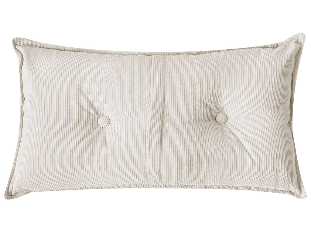 Corner Sofa DOLVA Corduroy Off-White 3 Seater Right Hand