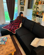 Corner Sofa Bed NESNA Fabric Black with Storage 3 Seater Left Hand