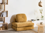 Single Sofa Bed OLDEN Fabric Mustard