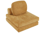 Single Sofa Bed OLDEN Fabric Mustard