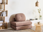 Single Sofa Bed OLDEN Fabric Brown